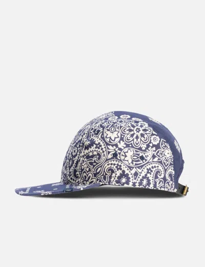 Visvim Paisley Camp Cap In Blue