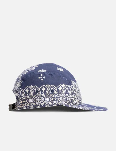 Visvim Paisley Camp Cap In Blue