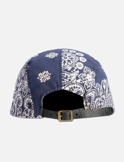 Visvim Paisley Camp Cap In Blue