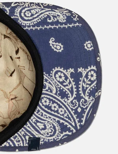 Visvim Paisley Camp Cap In Blue