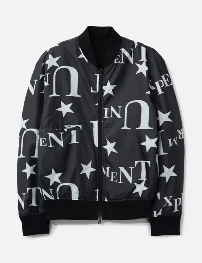 Uniform Experiment Reversible Bomber Jacket In Black