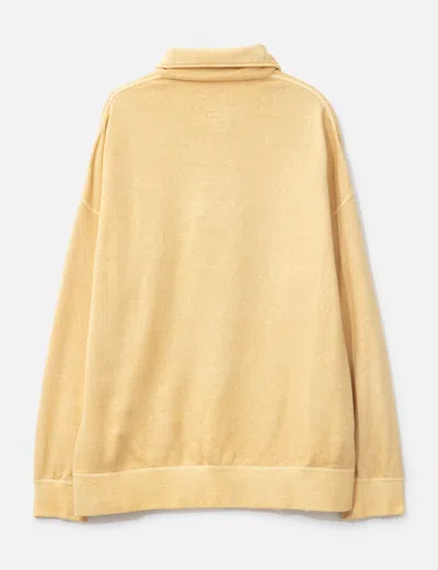 Visvim Jumbo Sweat Zip P.o. Uneven Dye In Yellow