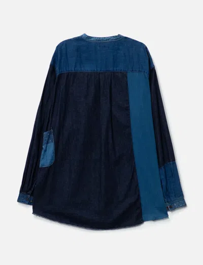 Kapital Indigo Patchwork Kathmandu Shirt In Blue