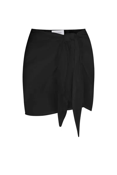 Anemos Wrap Mini Skirt Cover Up In Woven Cotton Gauze