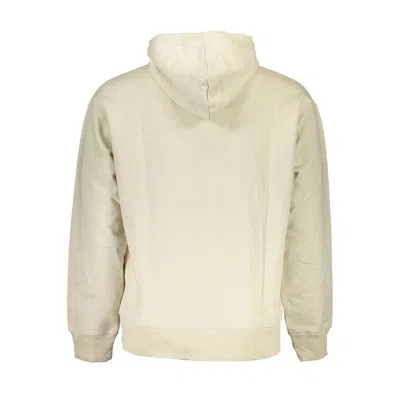 Calvin Klein Beige Long-sleeved Hooded Sweatshirt In White