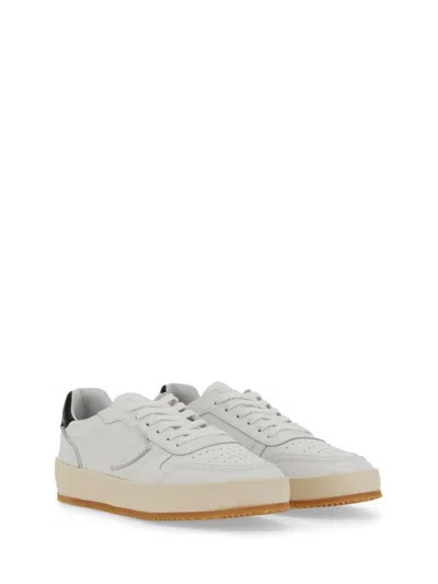 Philippe Model Elevated White Sneakers With Subtle Perforations