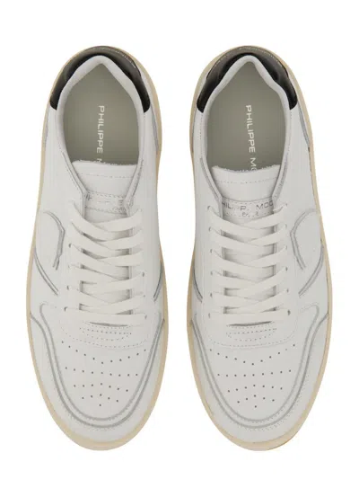 Philippe Model Elevated White Sneakers With Subtle Perforations