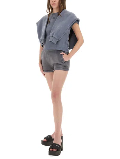 Alexander Wang T T By Alexander Wang Essential Shrunk T-shirt In Gray