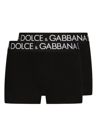 Dolce & Gabbana Confezione Da Due Boxer In Black