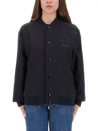 Apc Ribbed Cuffs And Hem Jacket In Black