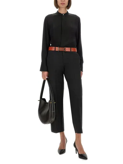 Victoria Beckham Silk Shirt In Black