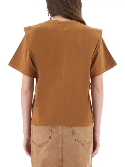 Isabel Marant Beige Cotton T-shirts In Brown