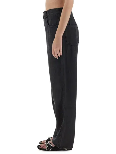 Isabel Marant Niroka Straight-leg Denim Pants In Black