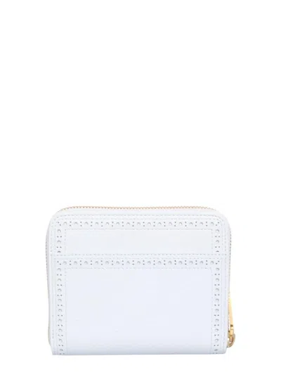 Thom Browne Zipped Compact Wallet In White