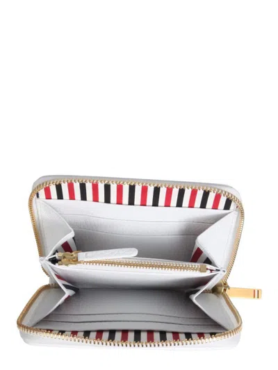 Thom Browne Zipped Compact Wallet In White