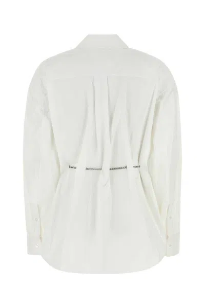 Alexander Wang White Poplin Shirt In White