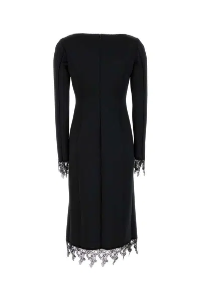 Blumarine Stretch Jersey Dress Square Neckline In Black