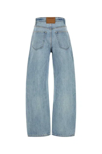 Alexander Wang Oversized Rounded Jeans In Blue