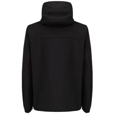 Dolce & Gabbana Windproof Jacket With Logo On Chest  In Black