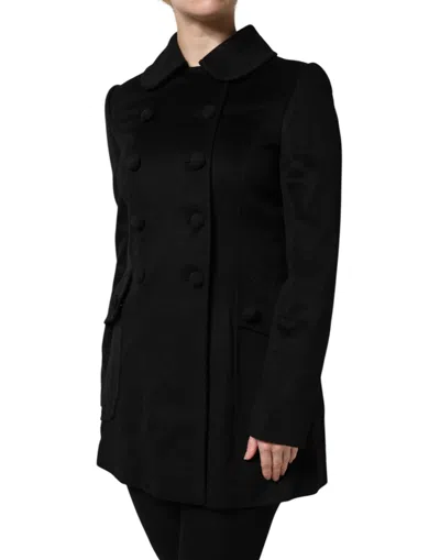 Dolce & Gabbana Black Wool Sartoria Italiano Blazer Jacket In Black