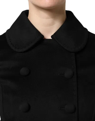 Dolce & Gabbana Black Wool Sartoria Italiano Blazer Jacket In Black