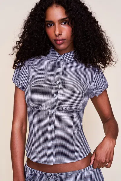 Danielle Guizio Ny Liana Gingham Top