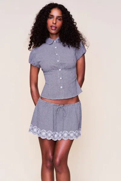Danielle Guizio Ny Liana Gingham Top