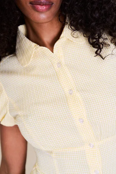 Danielle Guizio Ny Liana Gingham Top