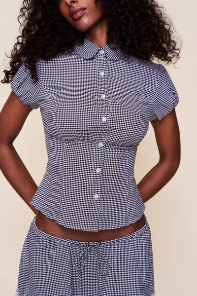 Danielle Guizio Ny Liana Gingham Top