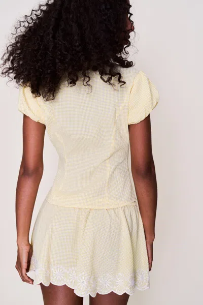 Danielle Guizio Ny Liana Gingham Top
