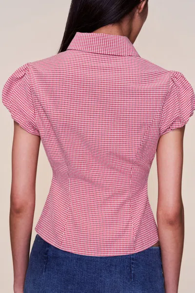 Danielle Guizio Ny Liana Gingham Top