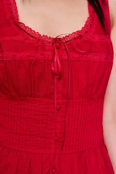 Danielle Guizio Ny Lille Pintuck Top