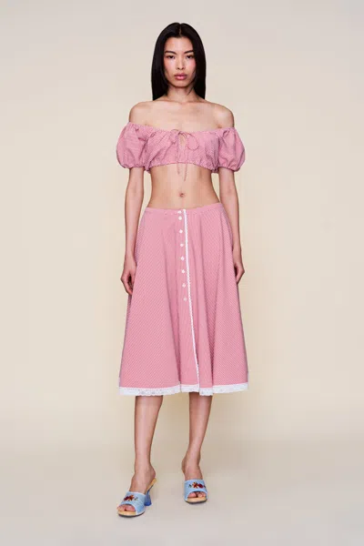 Danielle Guizio Ny Ravello Gingham Top