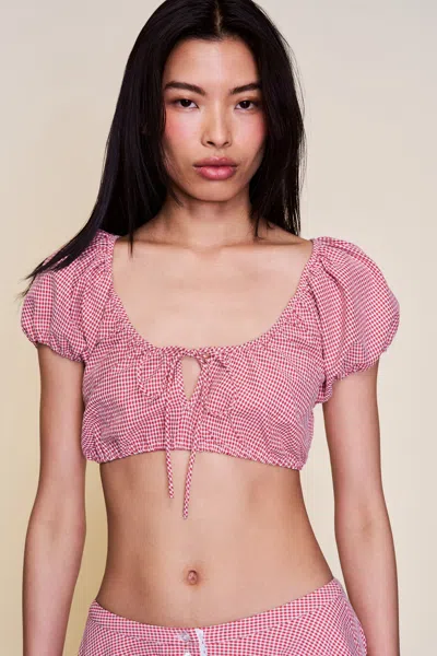 Danielle Guizio Ny Ravello Gingham Top