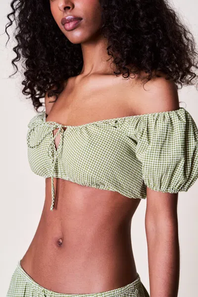 Danielle Guizio Ny Ravello Gingham Top