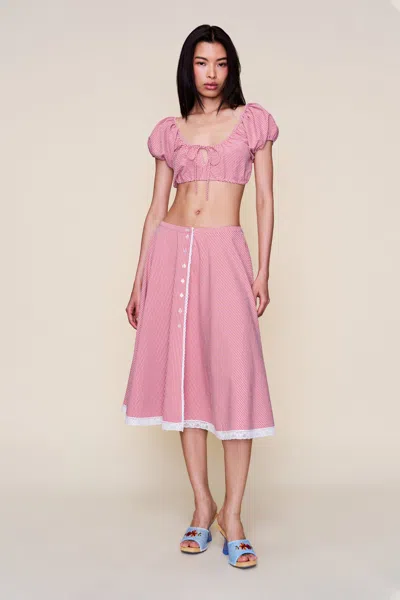 Danielle Guizio Ny Ravello Gingham Top