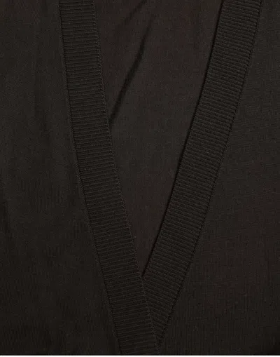 Dolce & Gabbana Black Wool V-neck Crossed Cardigan Sweater In Black