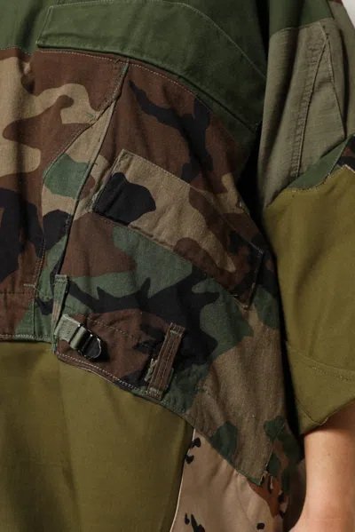 Pre-owned Dolce & Gabbana Multicolor Camouflage Oversized Top Women's T-shirt ()