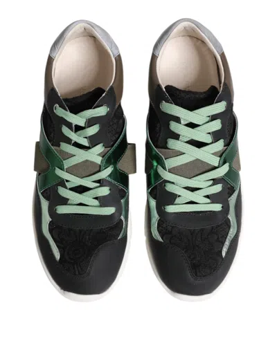 Pre-owned Dolce & Gabbana Multicolor Lace Up Low Top Sneakers Men's Shoes ()