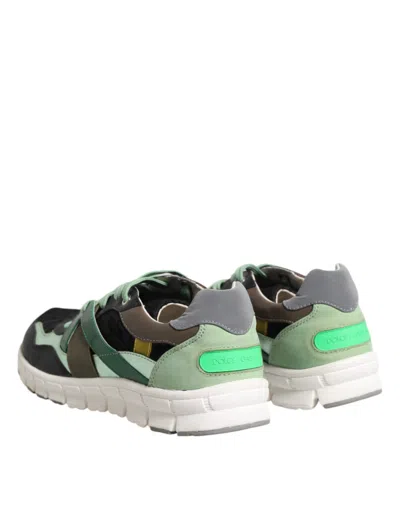 Pre-owned Dolce & Gabbana Multicolor Lace Up Low Top Sneakers Men's Shoes ()