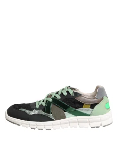 Pre-owned Dolce & Gabbana Multicolor Lace Up Low Top Sneakers Men's Shoes ()