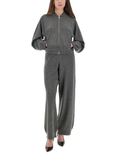 Fabiana Filippi Wool, Silk And Cashmere Pants In Gray