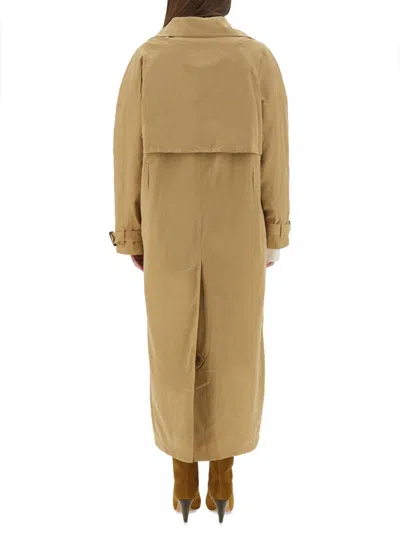 Isabel Marant Elea Nylon Trench Coat In Orange