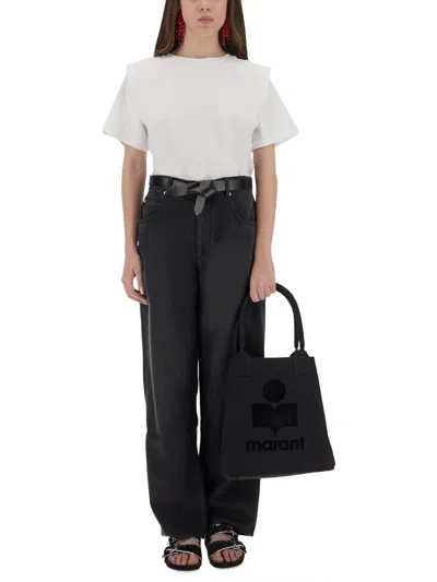 Isabel Marant Niroka Straight-leg Denim Pants In Black