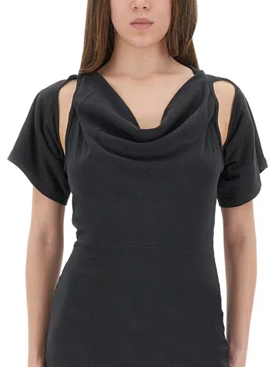 Alexander Wang T Deconstructed Short Dress In Black