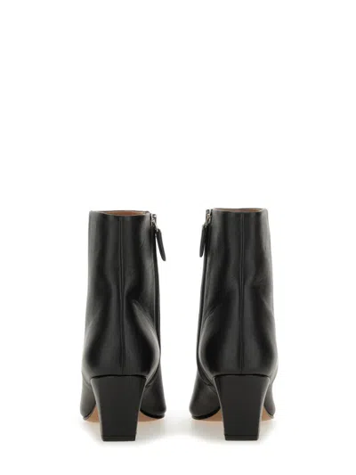 Paris Texas Block Heel Ankle Boots With Pointed Toe In Black