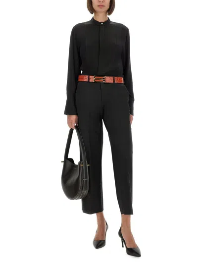 Victoria Beckham Silk Shirt In Black