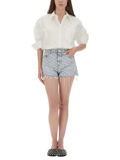 Alexander Wang T T By Alexander Wang Shirt With Logo In White