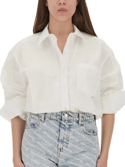 Alexander Wang T T By Alexander Wang Shirt With Logo In White