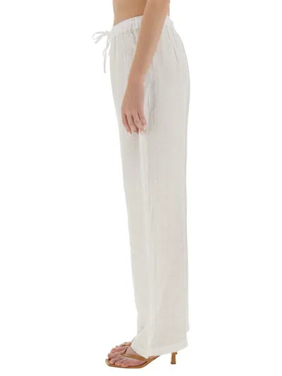 120% Lino Linen Pants In White